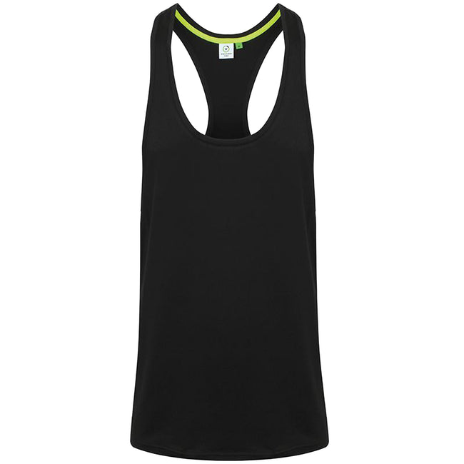 Black - Front - Tombo Mens Muscle Vest