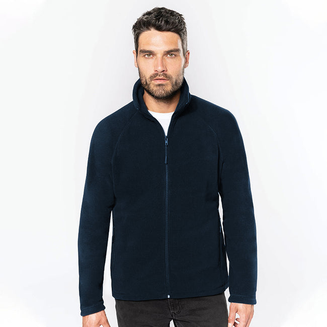 Navy - Back - Kariban Mens Full Zip Microfleece Jacket