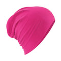 Fuchsia - Front - Beechfield Unisex Hemsedal Cotton Slouch Beanie