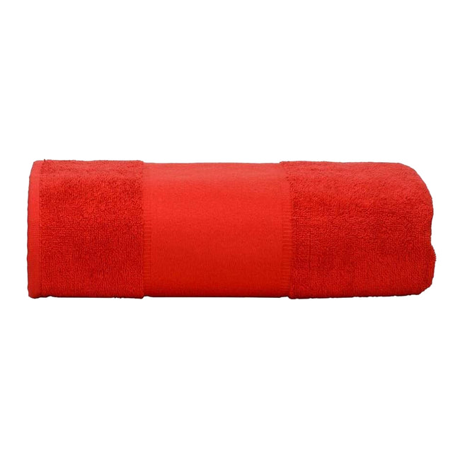 Fire Red - Front - A&R Towels Print-Me Big Towel