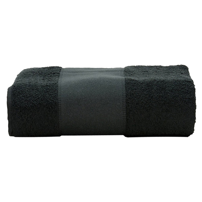 Black - Front - A&R Towels Print-Me Big Towel
