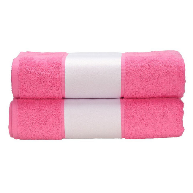 Pink - Front - A&R Towels Subli-Me Bath Towel