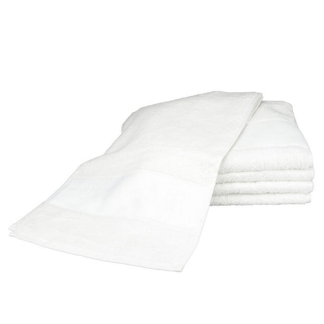 White - Front - A&R Towels Subli-Me Sport Towel