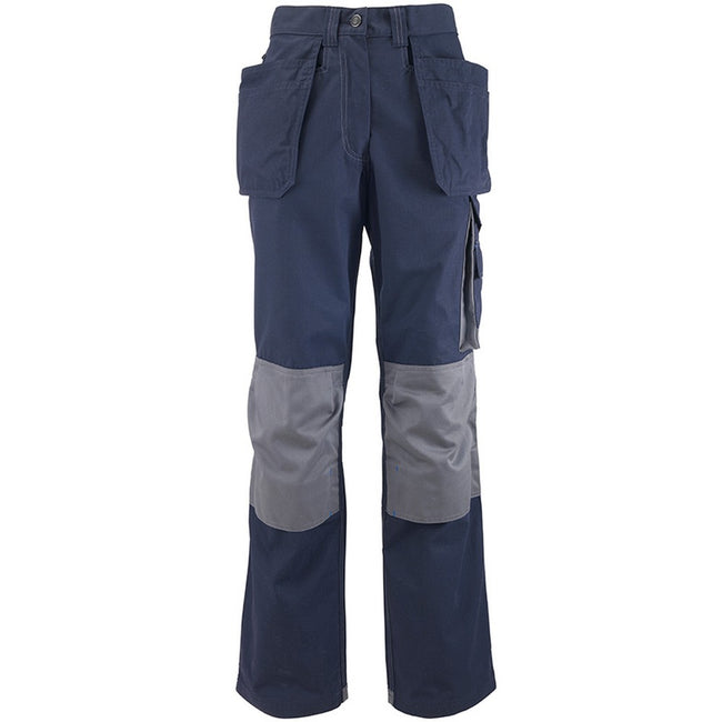 Navy-Gray - Front - Alexandra Womens-Ladies Tungsten Holster Work Pants