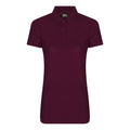 Burgundy - Front - Pro RTX Womens-Ladies Pro Polyester Polo