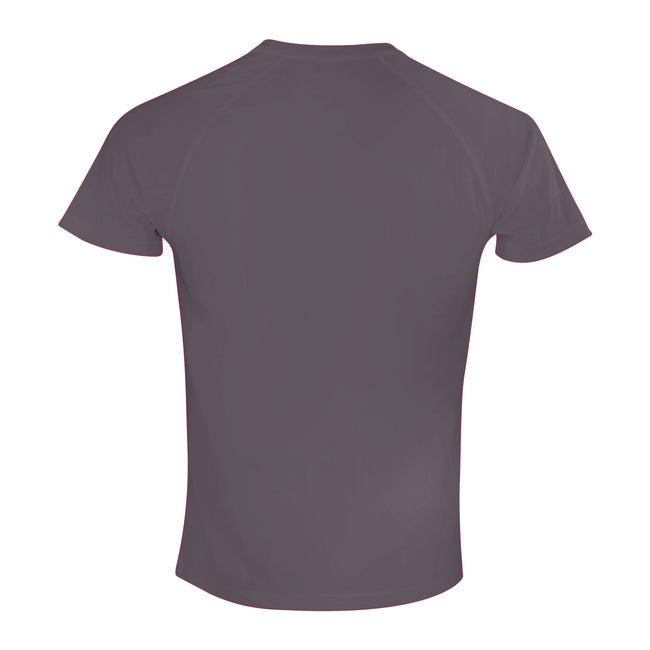 Gray - Back - Spiro Adults Unisex Impact Aircool Tee