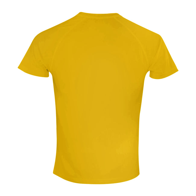 Gold - Back - Spiro Adults Unisex Impact Aircool Tee