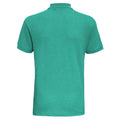 Green Melange - Back - Asquith & Fox Mens Twisted Yarn Polo