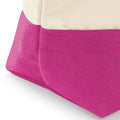 Natural-True Pink - Back - Westford Mill Dipped Base Canvas Accessory Bag