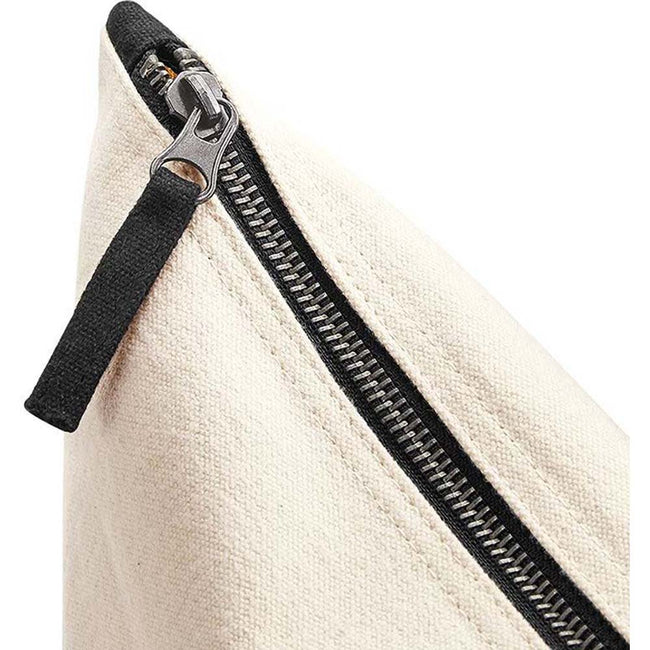 Natural-Black - Back - Westford Mill Dipped Base Canvas Accessory Bag
