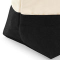 Natural-Black - Side - Westford Mill Dipped Base Canvas Accessory Bag