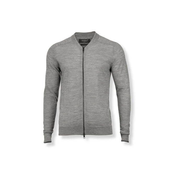 Gray Melange - Front - Nimbus Mens Phoenix Knitted Cardigan