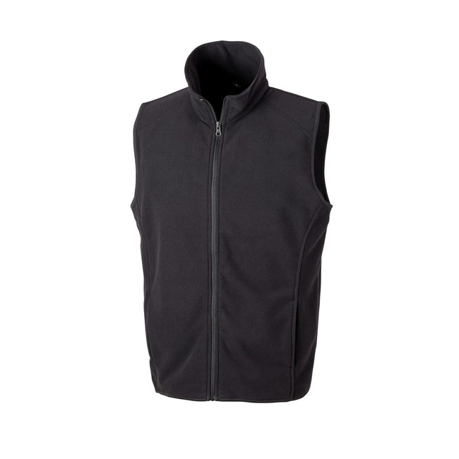 Black - Front - Result Core Adults Unisex Microfleece Gilet