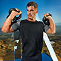 Charcoal-Black Melange - Back - TriDri Mens Contrast Sleeve Performance T-shirt