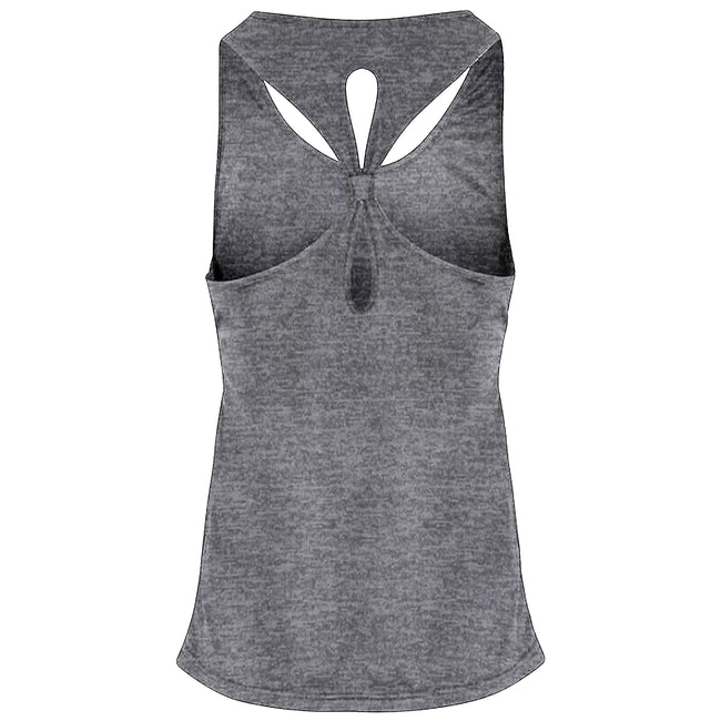 Black Melange - Back - TriDri Womens-Ladies Yoga Knot Undershirt