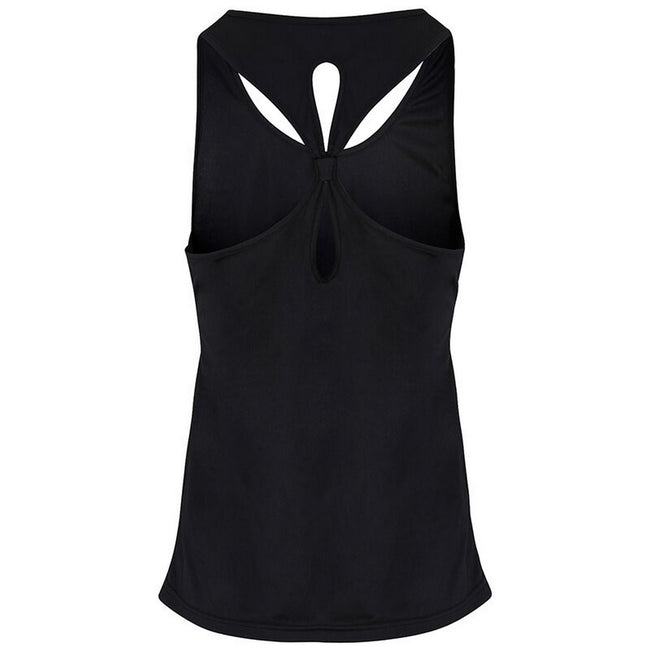 Black - Back - TriDri Womens-Ladies Yoga Knot Undershirt