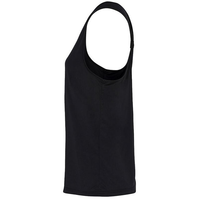 Black - Side - TriDri Womens-Ladies Yoga Knot Undershirt