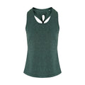 Forest Green-Black Melange - Front - TriDri Womens-Ladies Yoga Knot Undershirt
