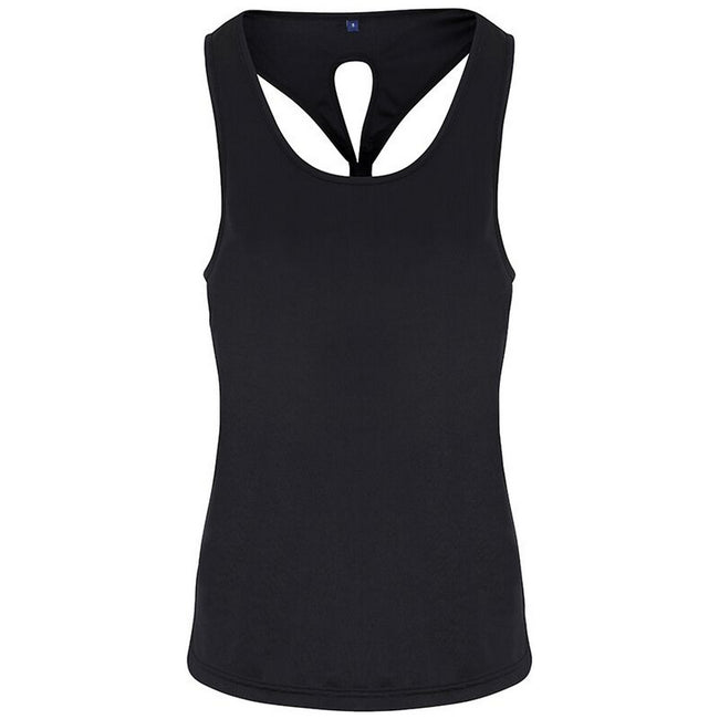 Black - Front - TriDri Womens-Ladies Yoga Knot Undershirt