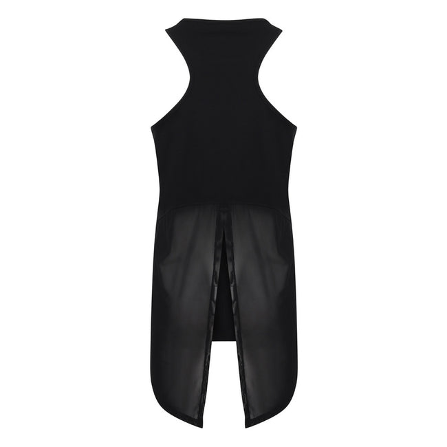 Black - Back - Tombo Womens-Ladies Open Back Undershirt