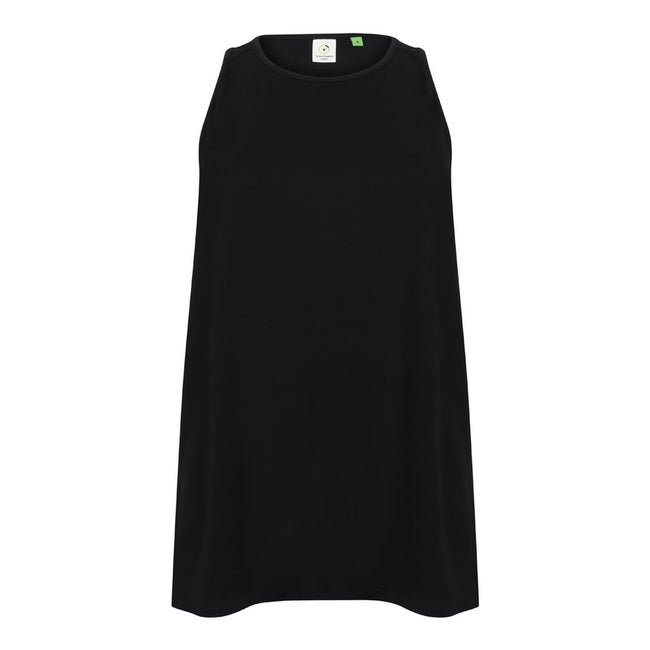 Black - Front - Tombo Womens-Ladies Open Back Undershirt