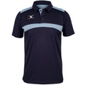 Dark Navy-Sky Blue - Front - Gilbert Mens Photon Polo Shirt