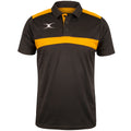 Black-Gold - Front - Gilbert Mens Photon Polo Shirt