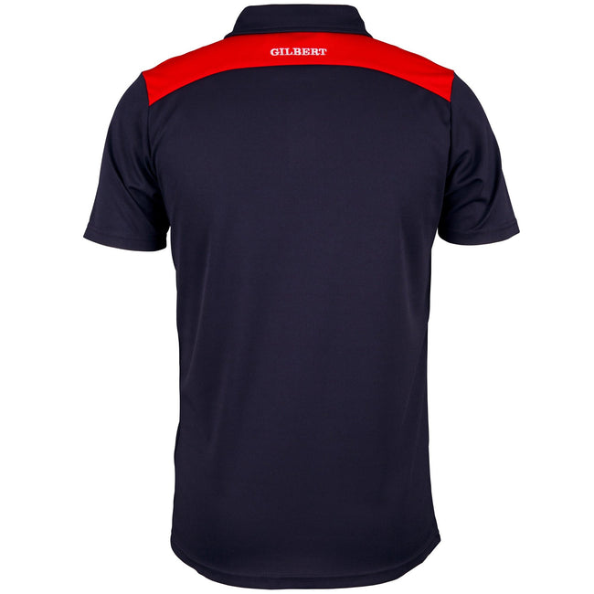Dark Navy-Red - Front - Gilbert Mens Photon Polo Shirt