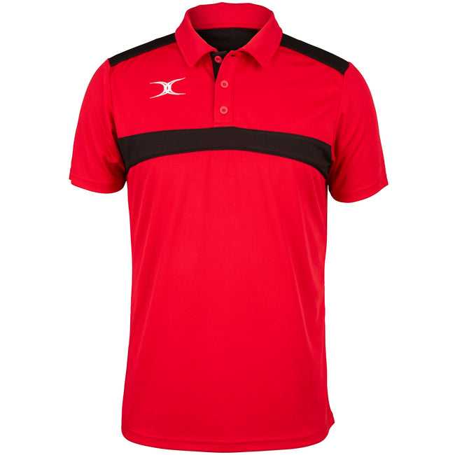 Dark Navy-Red - Back - Gilbert Mens Photon Polo Shirt
