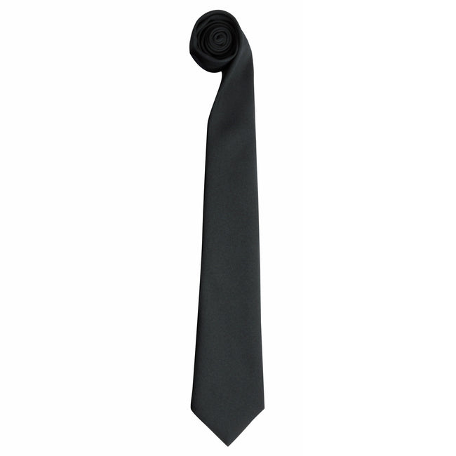 Bottle Green - Front - Premier Tie - Men Plain Work Tie (Pack of 2)