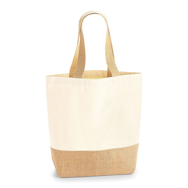 Natural - Front - Westford Mill Jute Base Canvas Shopper