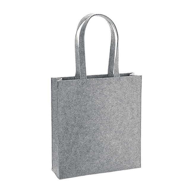 Gray Melange - Front - BagBase Felt Tote Bag