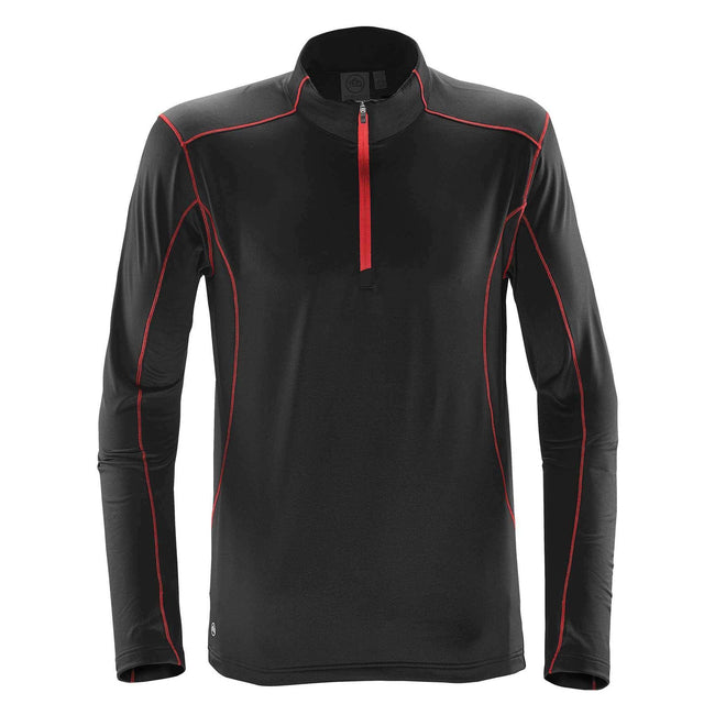 Black-Red - Front - Stormtech Mens Pulse Fleece Pullover