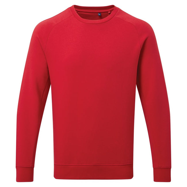 Cherry Red - Front - Asquith & Fox Mens Crew Neck Sweatshirt
