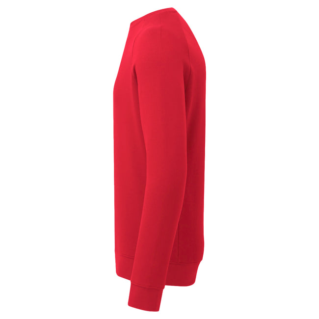 Cherry Red - Side - Asquith & Fox Mens Crew Neck Sweatshirt