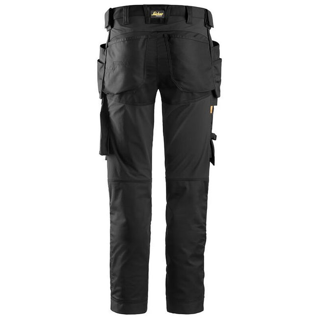 Black - Back - Snickers Mens All Round Work Holster Pocket Stretch Pants