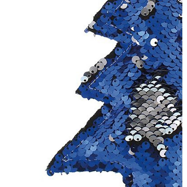 Blue-Silver - Back - Christmas Shop 1in Reversible Sequin Tree