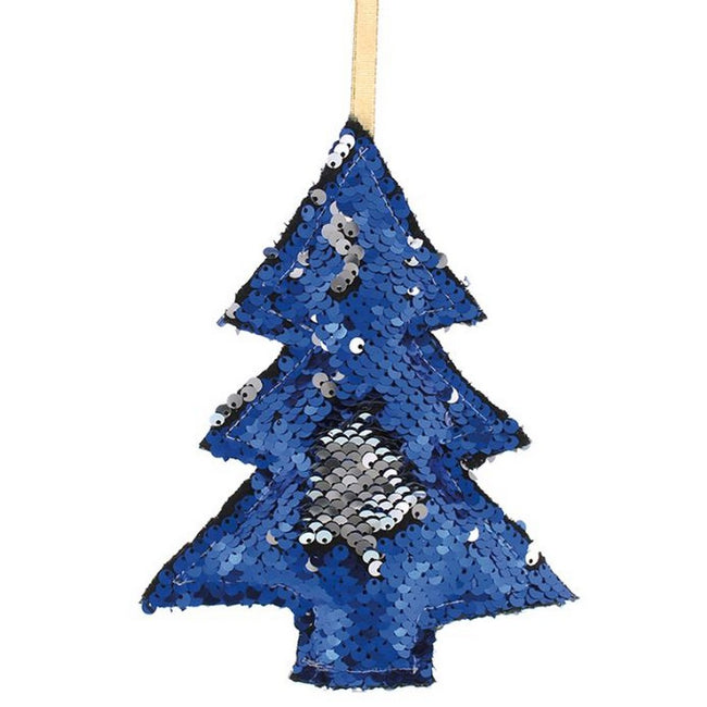Blue-Silver - Front - Christmas Shop 1in Reversible Sequin Tree
