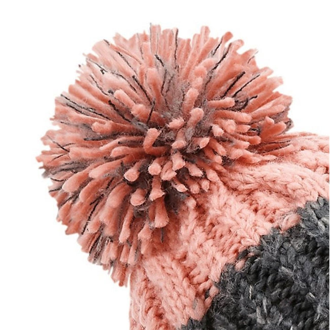 Graphite Gray-Blush - Side - Beechfield Unisex Adults Apres Cuffed Beanie