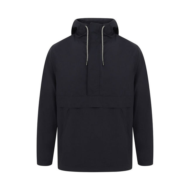 Navy - Front - Front Row Mens Pullover Half-zip Jacket