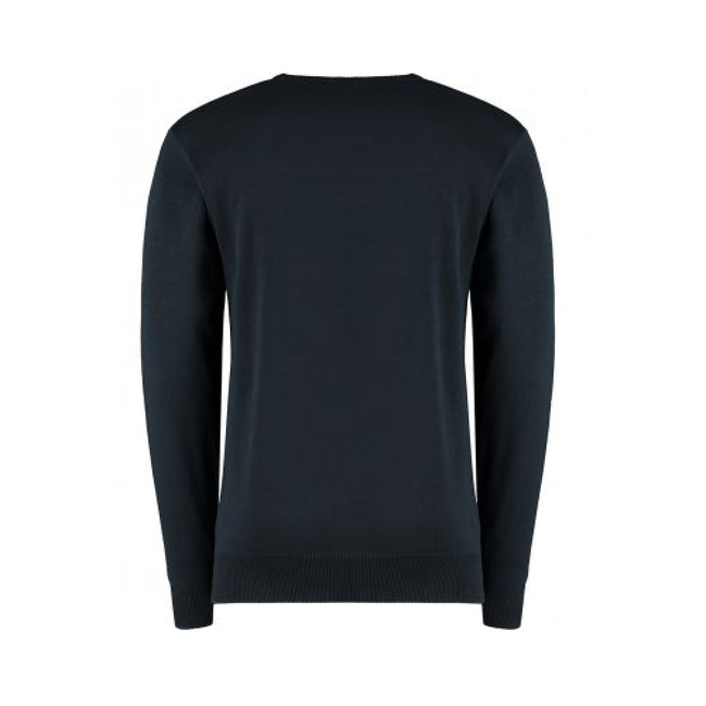 Navy - Back - Regular fit Arundel crew neck sweater