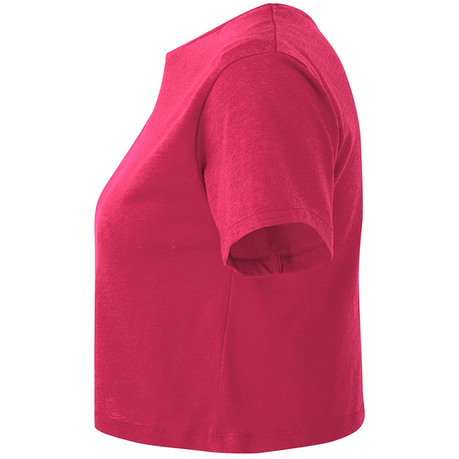 Hot Pink - Side - TriDri Womens-Ladies TriDri Crop Top