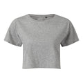 Heather Gray - Front - TriDri Womens-Ladies TriDri Crop Top