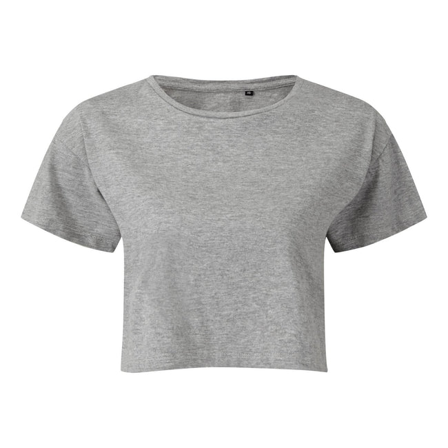 Heather Gray - Front - TriDri Womens-Ladies TriDri Crop Top