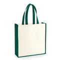 Natural-Bottle Green - Front - Westford Mill Gallery Canvas Tote