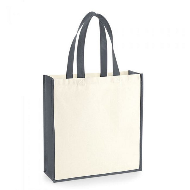 Natural-Graphite Gray - Front - Westford Mill Gallery Canvas Tote