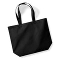 Black - Front - Westford Mill Premium Cotton Maxi Tote