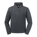 Convoy Gray - Front - Russell Mens Authentic Quarter Zip Sweatshirt