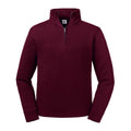 Burgundy - Front - Russell Mens Authentic Quarter Zip Sweatshirt