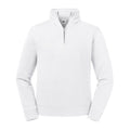 White - Front - Russell Mens Authentic Quarter Zip Sweatshirt